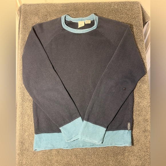 Armani Exchange Other - Armani Exchange Men's Dark and Light Blue Cotton Cashmere Blend Crewneck Sweater